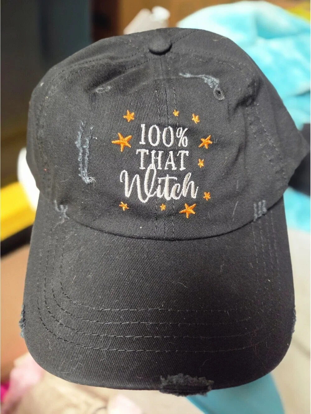 100% that witch baseball cap distressed